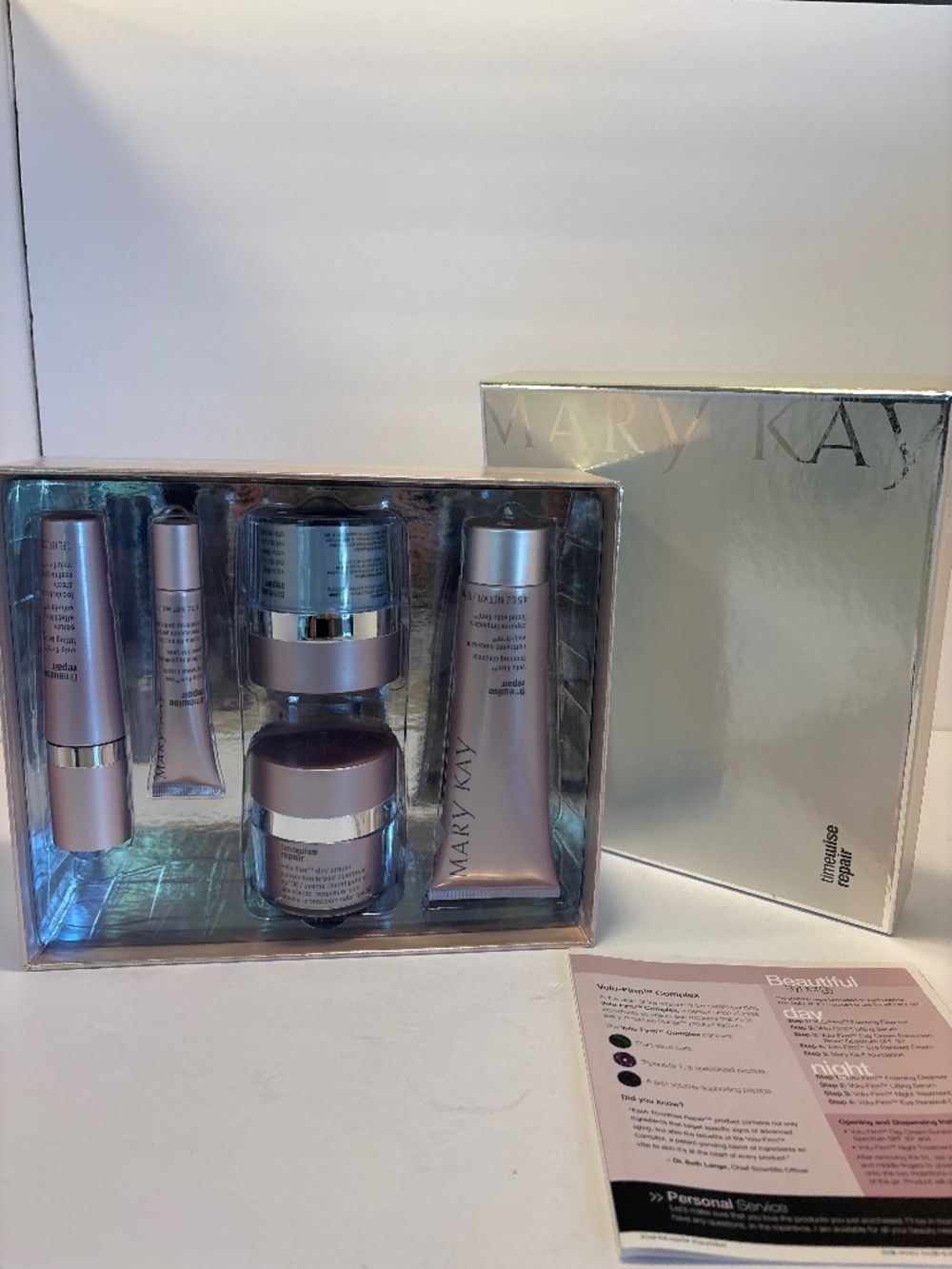 NIB New Mary Kay 5 Piece Tine Wise Repair Volu-Firm Skin Care Set